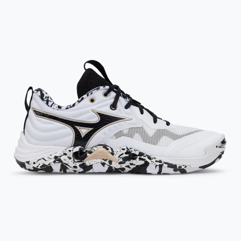 Încălțăminte de volei Mizuno Wave Momentum Elite white/black/ge gold 2