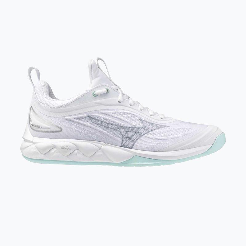 Încălțăminte de volei pentru femei Mizuno Wave Luminous 3 white/blue tint 8