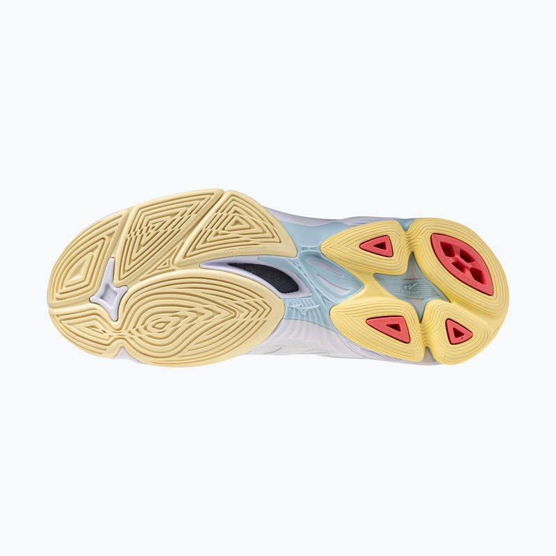 Încălțăminte de volei pentru femei Mizuno Wave Voltage 2 white/calypso coral/pale banan 4