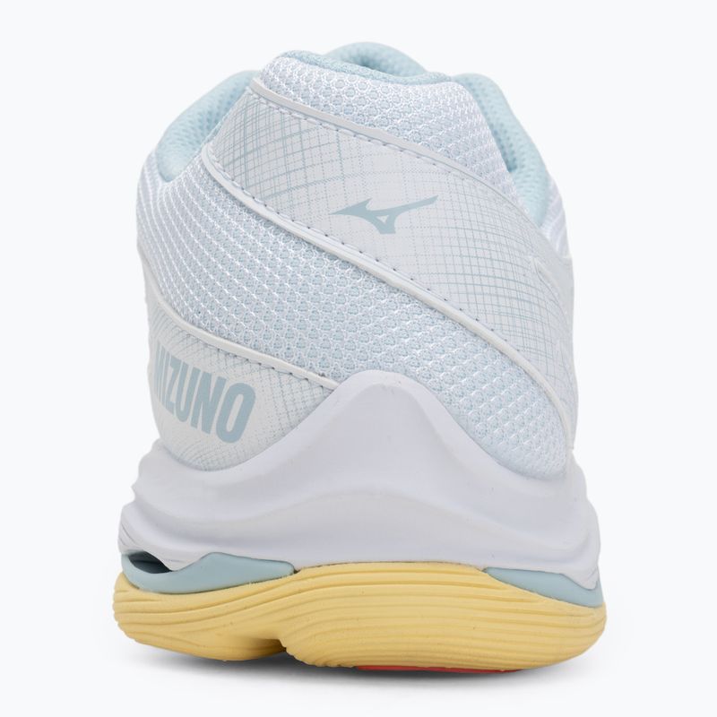 Încălțăminte de volei pentru femei Mizuno Wave Voltage 2 white/calypso coral/pale banan 6
