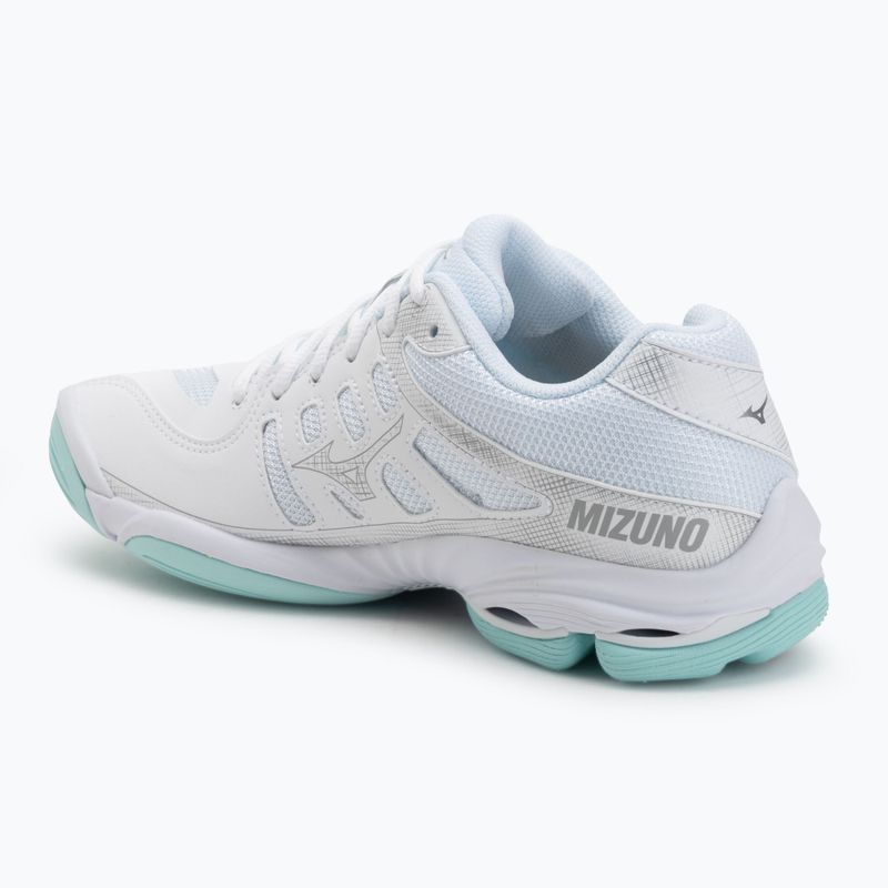 Încălțăminte de volei pentru femei Mizuno Wave Voltage 2 white/blue tint 3