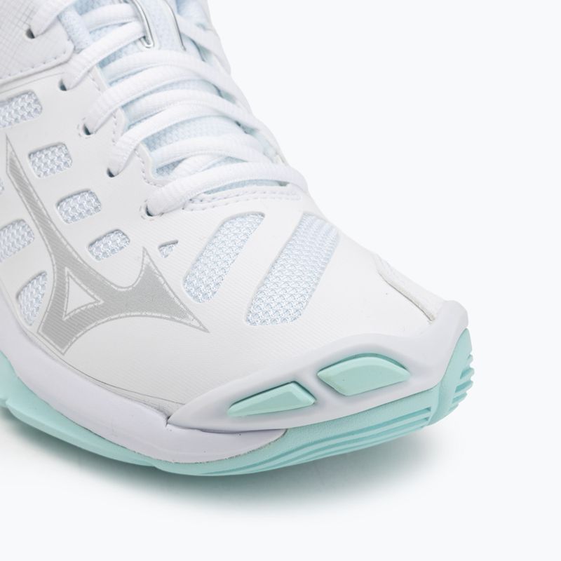 Încălțăminte de volei pentru femei Mizuno Wave Voltage 2 white/blue tint 7