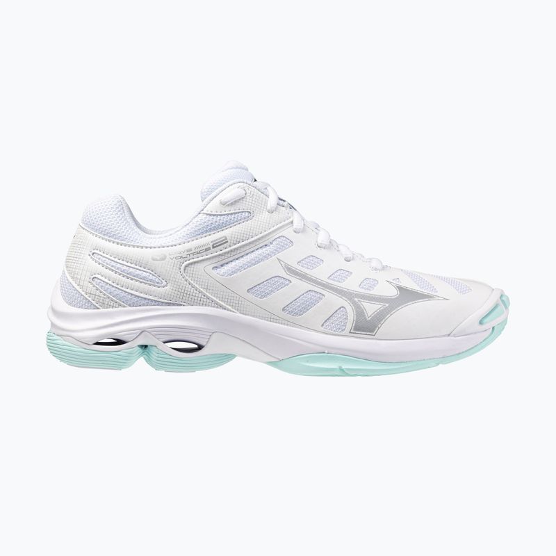 Încălțăminte de volei pentru femei Mizuno Wave Voltage 2 white/blue tint 8