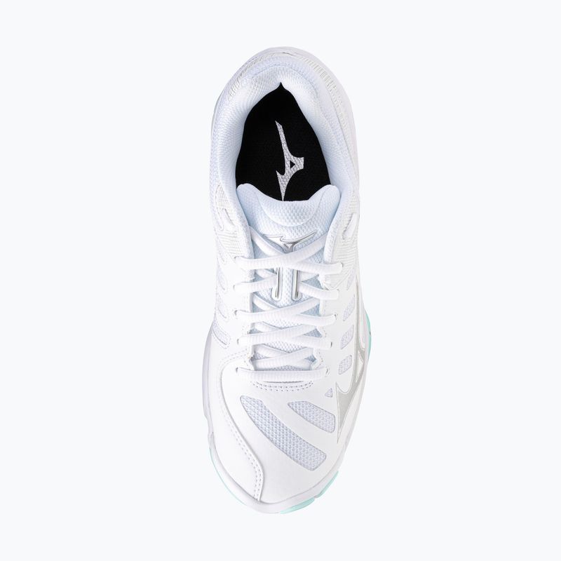 Încălțăminte de volei pentru femei Mizuno Wave Voltage 2 white/blue tint 12