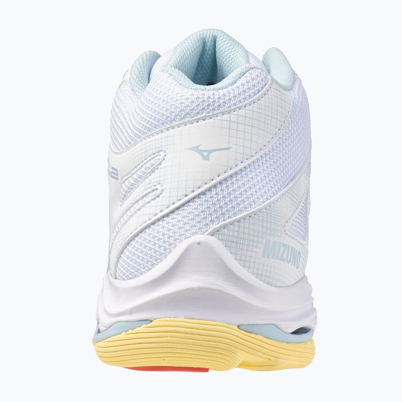 Încălțăminte de volei pentru femei Mizuno Wave Voltage 2 Mid white/calypso coral/pale banan 3