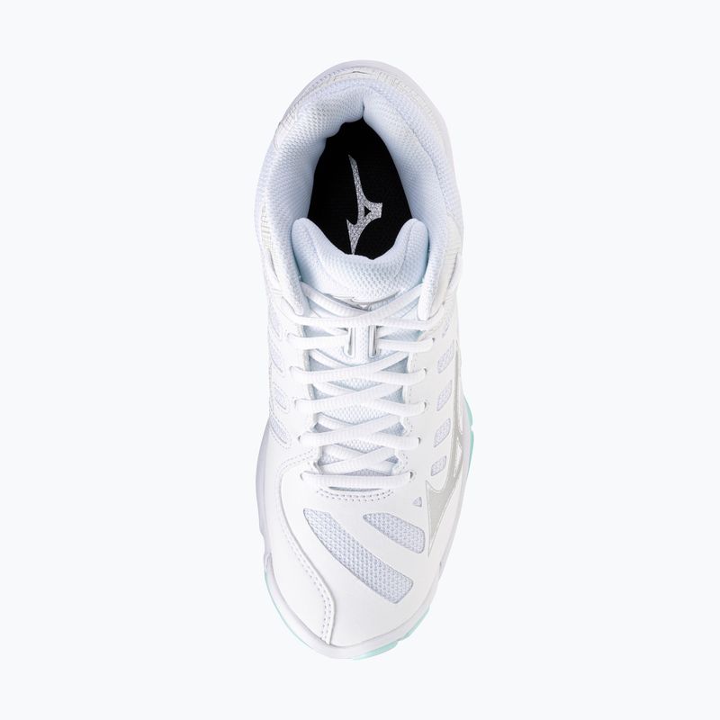 Încălțăminte de volei pentru femei Mizuno Wave Voltage 2 Mid white/blue tint 5