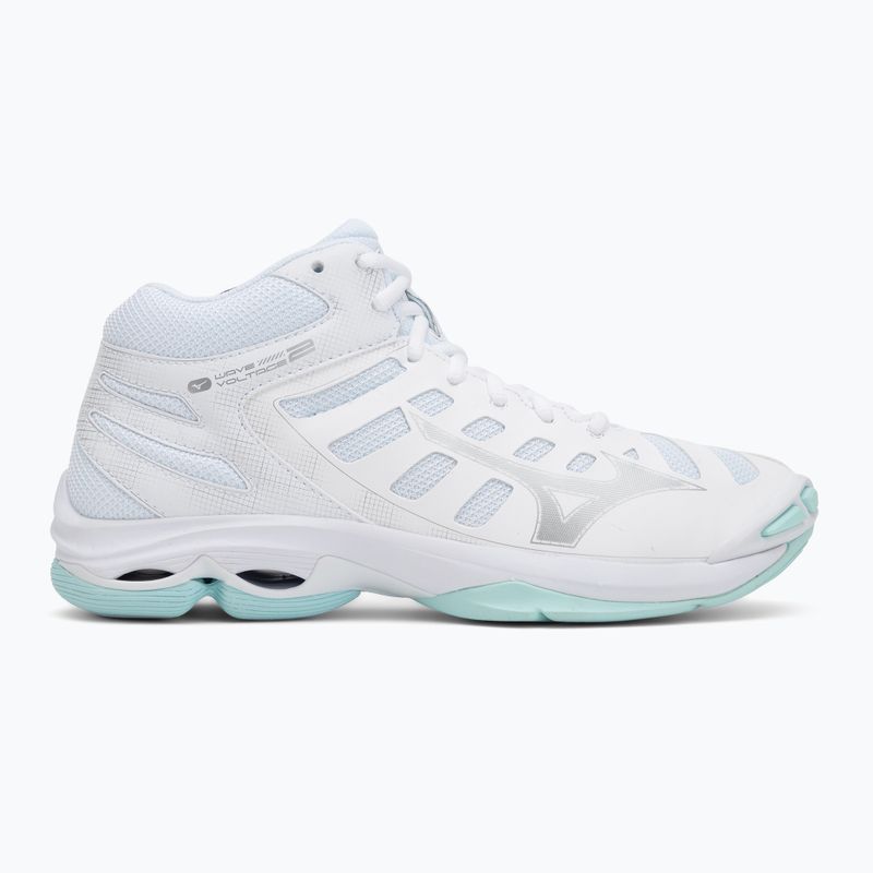 Încălțăminte de volei pentru femei Mizuno Wave Voltage 2 Mid white/blue tint 2