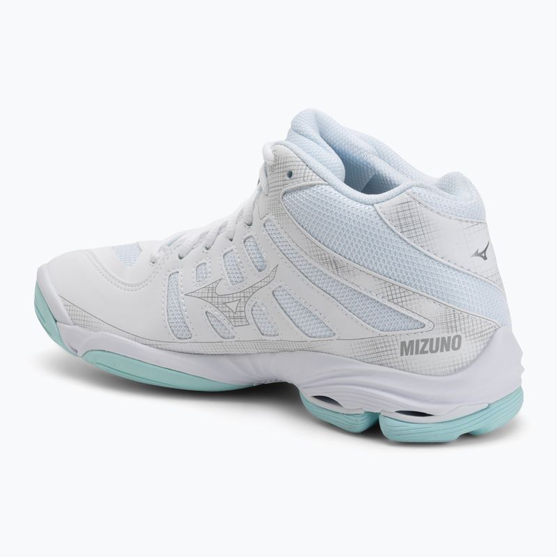 Încălțăminte de volei pentru femei Mizuno Wave Voltage 2 Mid white/blue tint 3
