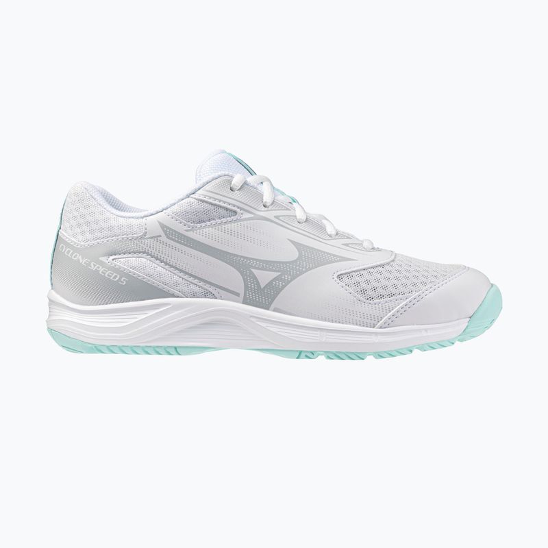 Încălțăminte de volei pentru femei Mizuno Cyclone Speed 5 white/blue tint
