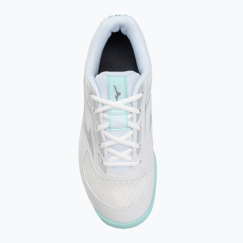 Încălțăminte de volei pentru femei Mizuno Cyclone Speed 5 white/blue tint 5