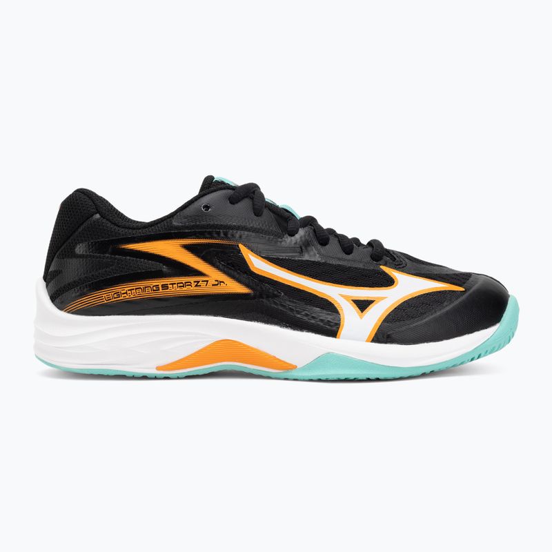 Încălțăminte de volei pentru copii Mizuno Lightning Star Z7 black/tangelo/ice green 2