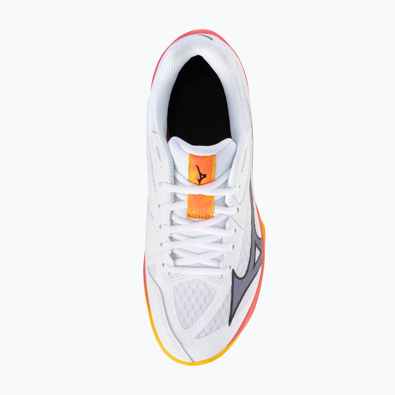 Încălțăminte de volei pentru copii Mizuno Lightning Star Z7 alb/coral aprins 2/citrus 5