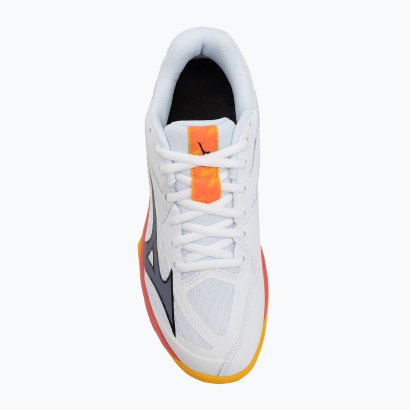 Încălțăminte de volei pentru copii Mizuno Lightning Star Z7 alb/coral aprins 2/citrus 5