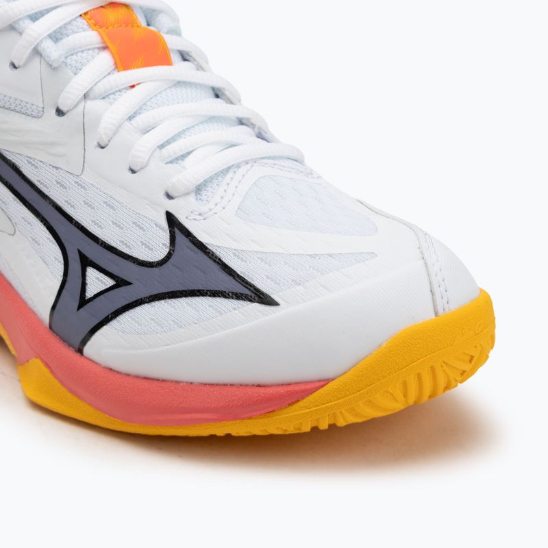 Încălțăminte de volei pentru copii Mizuno Lightning Star Z7 alb/coral aprins 2/citrus 7