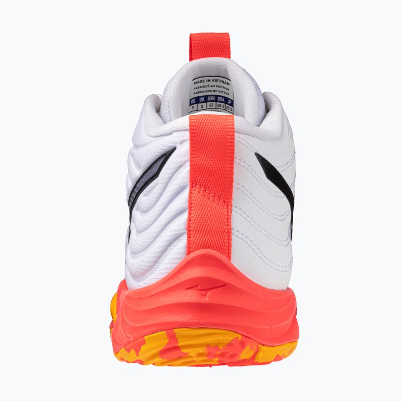 Încălțăminte de volei Mizuno Wave Momentum Elite Mid white/fiery coral 2/citrus 10