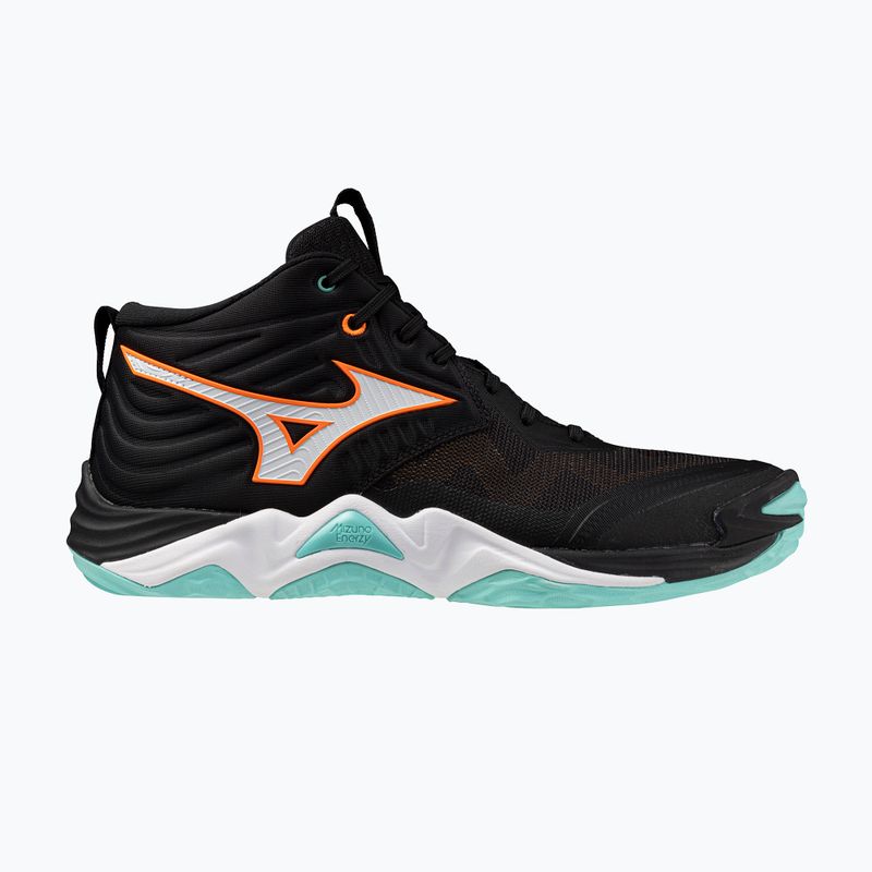 Încălțăminte de volei Mizuno Wave Momentum Elite Mid black/tangelo/ice green 8