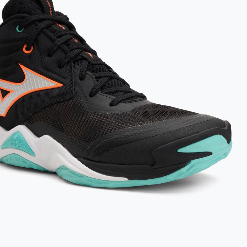 Încălțăminte de volei Mizuno Wave Momentum Elite Mid black/tangelo/ice green 7