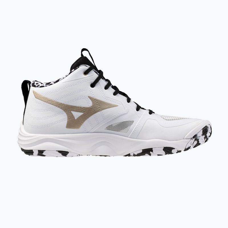 Încălțăminte de volei Mizuno Wave Momentum Elite Mid white/black/gold 9