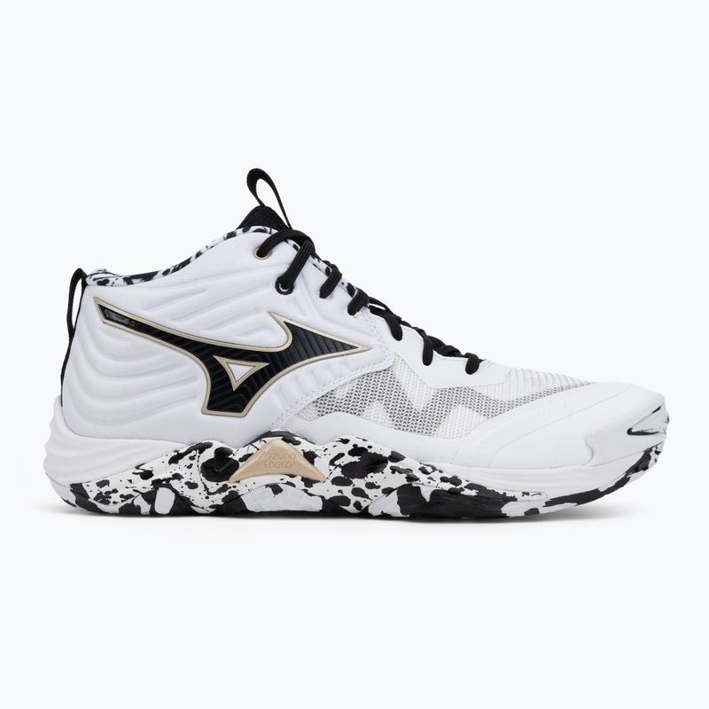 Încălțăminte de volei Mizuno Wave Momentum Elite Mid white/black/gold 2