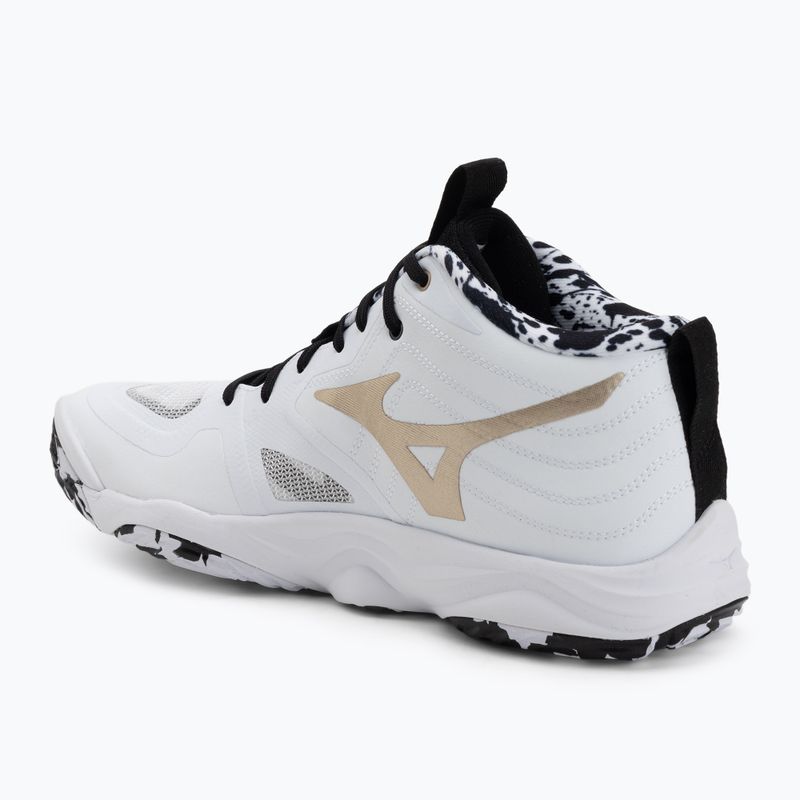 Încălțăminte de volei Mizuno Wave Momentum Elite Mid white/black/gold 3