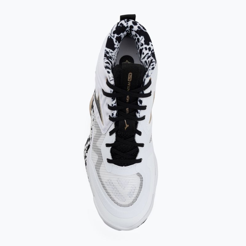Încălțăminte de volei Mizuno Wave Momentum Elite Mid white/black/gold 5