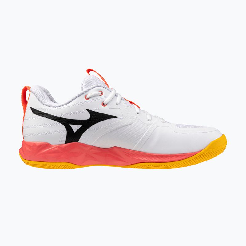 Încălțăminte de volei Mizuno Wave Momentum Pro white/fiery coral 2/citrus 2