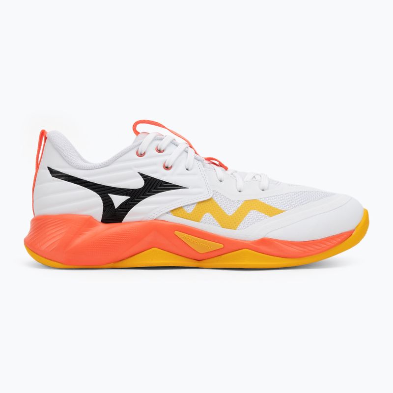 Încălțăminte de volei Mizuno Wave Momentum Pro white/fiery coral 2/citrus 2