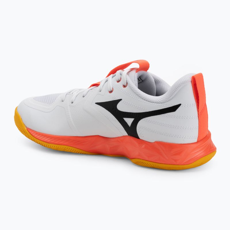 Încălțăminte de volei Mizuno Wave Momentum Pro white/fiery coral 2/citrus 3
