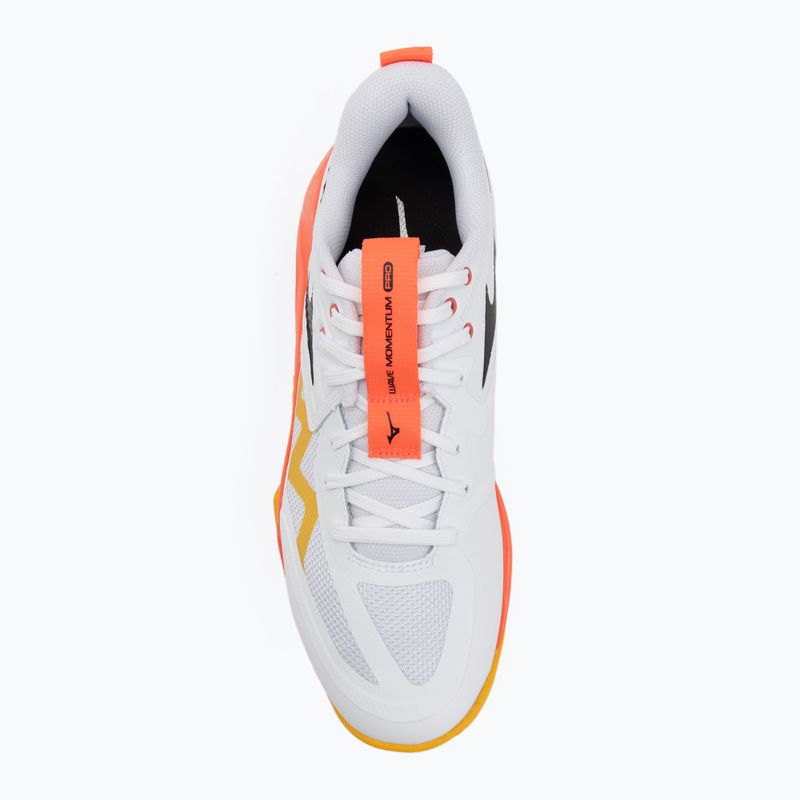 Încălțăminte de volei Mizuno Wave Momentum Pro white/fiery coral 2/citrus 5
