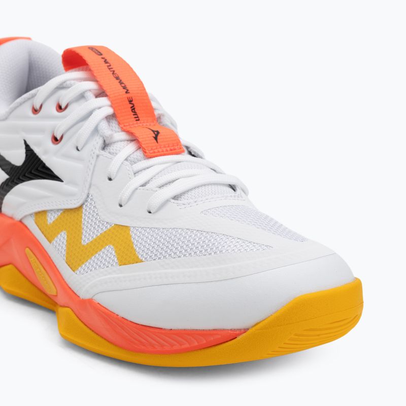 Încălțăminte de volei Mizuno Wave Momentum Pro white/fiery coral 2/citrus 7