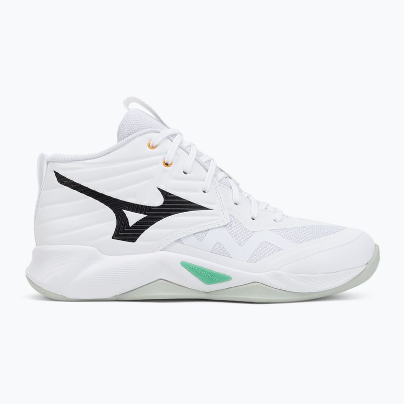 Încălțăminte de volei Mizuno Wave Momentum Pro Mid white/black/frozen emerald 2