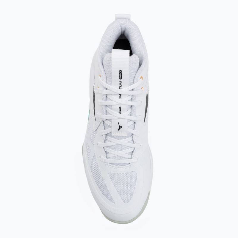 Încălțăminte de volei Mizuno Wave Momentum Pro Mid white/black/frozen emerald 5