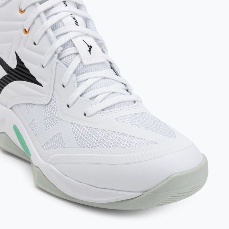 Încălțăminte de volei Mizuno Wave Momentum Pro Mid white/black/frozen emerald 7