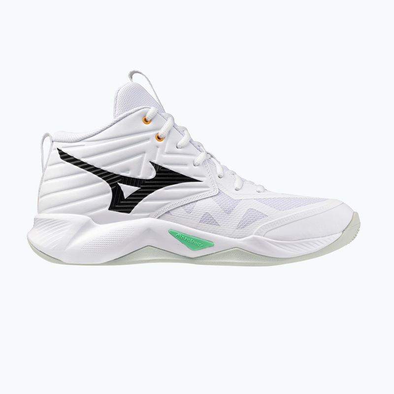 Încălțăminte de volei Mizuno Wave Momentum Pro Mid white/black/frozen emerald 8