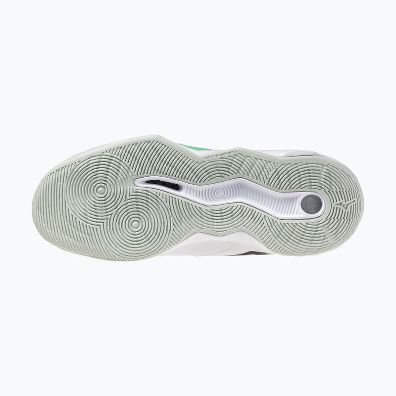 Încălțăminte de volei Mizuno Wave Momentum Pro Mid white/black/frozen emerald 11