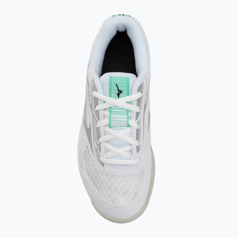 Încălțăminte de volei pentru copii Mizuno Cyclone Speed 5 white/black/frozen emerald 5