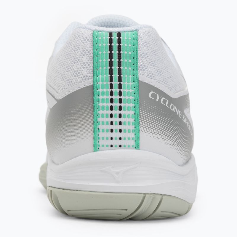 Încălțăminte de volei pentru copii Mizuno Cyclone Speed 5 white/black/frozen emerald 6