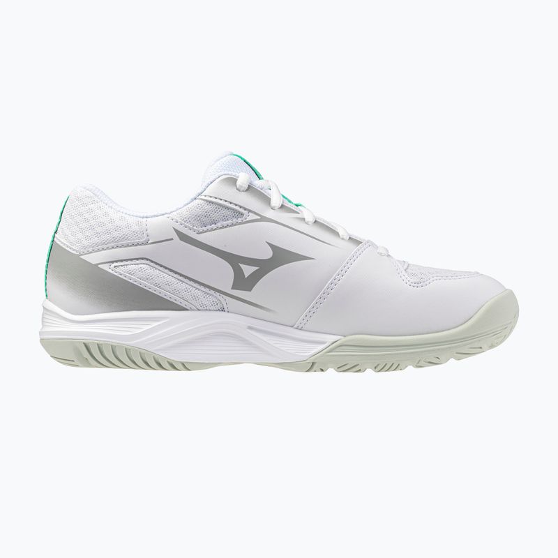 Încălțăminte de volei pentru copii Mizuno Cyclone Speed 5 white/black/frozen emerald 2