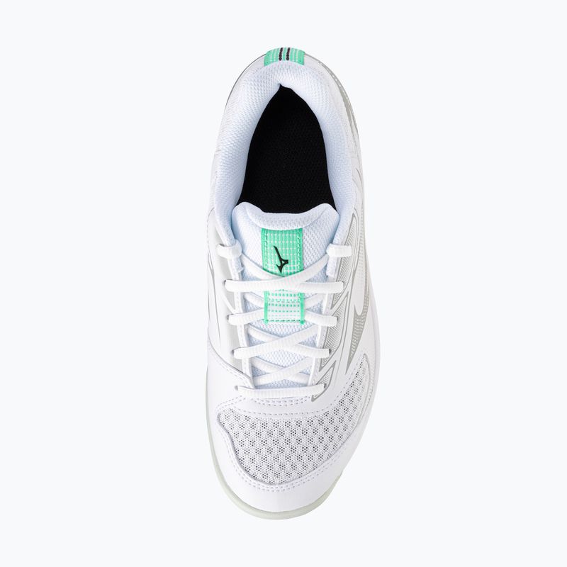 Încălțăminte de volei pentru copii Mizuno Cyclone Speed 5 white/black/frozen emerald 4