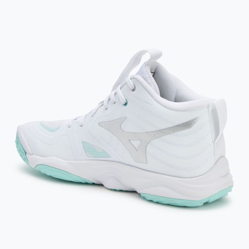 Încălțăminte de volei pentru femei  Mizuno Wave Momentum Elite Mid white/blue tint 3