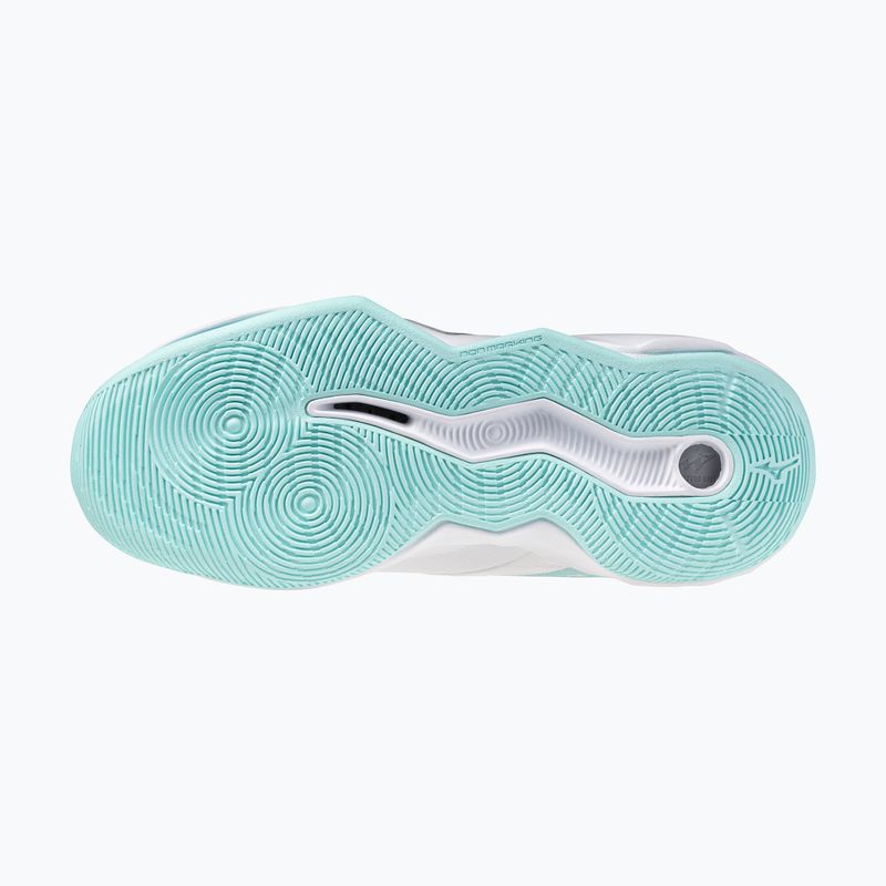 Încălțăminte de volei pentru femei Mizuno Wave Momentum Pro white/blue tint 4