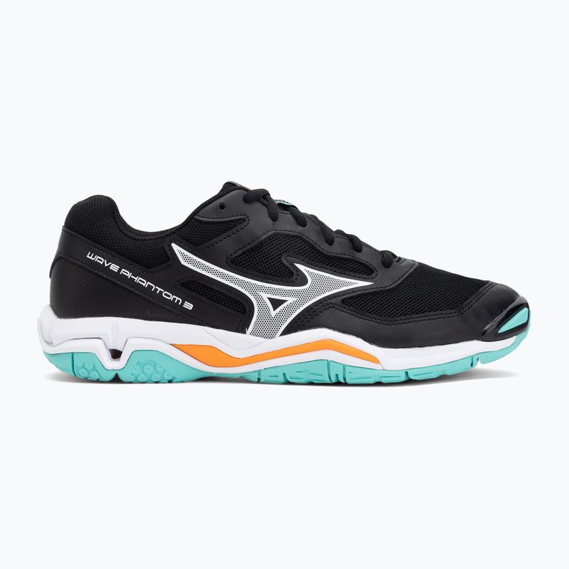 Încălțăminte de handbal Mizuno Wave Phantom 3 black/tangelo/ice green 2