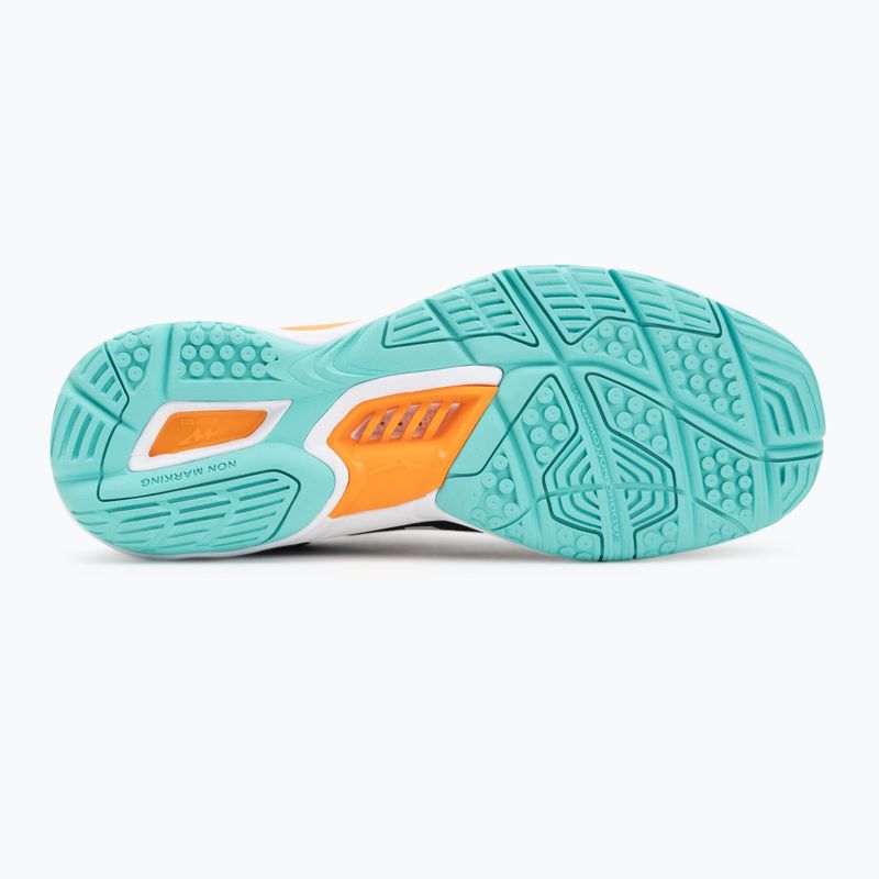 Încălțăminte de handbal Mizuno Wave Stealth 6 black/tangelo/ice green 4