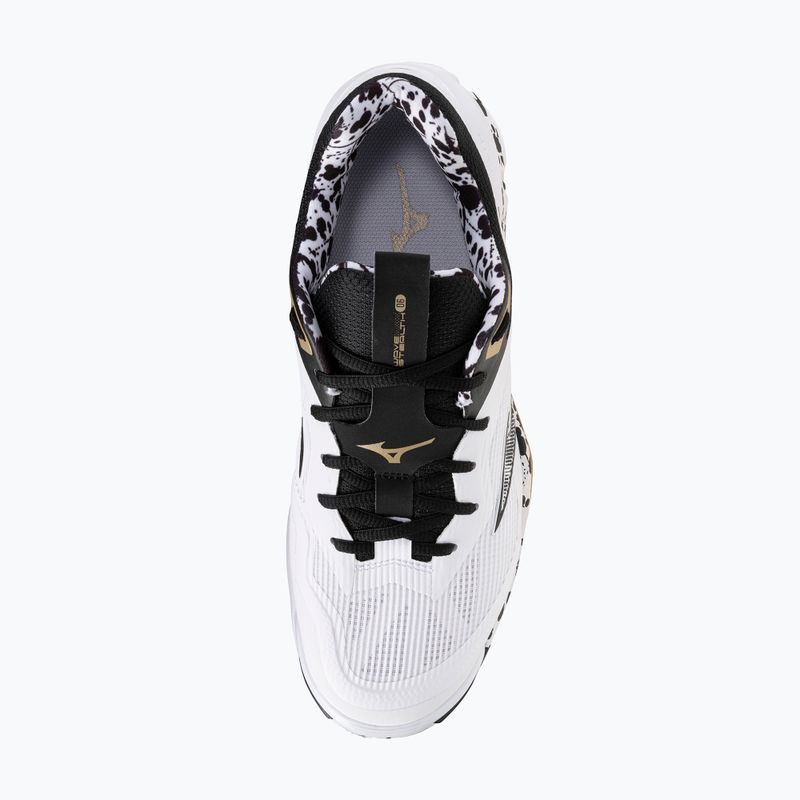 Încălțăminte de handbal Mizuno Wave Stealth 6 white/black/gold 12