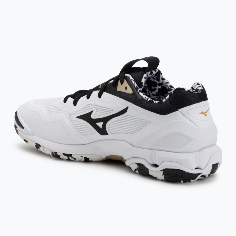 Încălțăminte de handbal Mizuno Wave Stealth 6 white/black/gold 3
