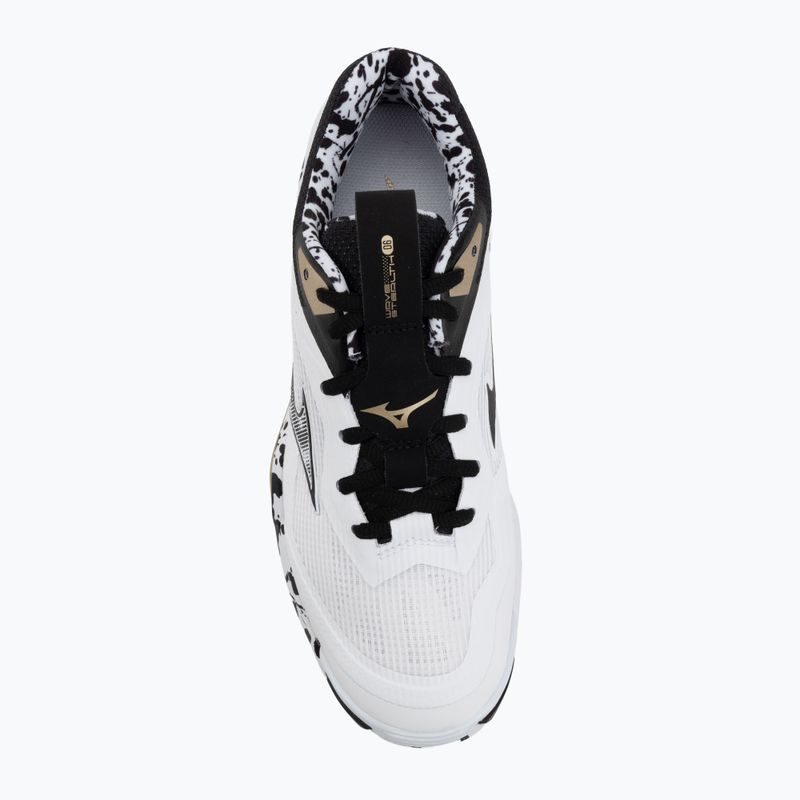 Încălțăminte de handbal Mizuno Wave Stealth 6 white/black/gold 5