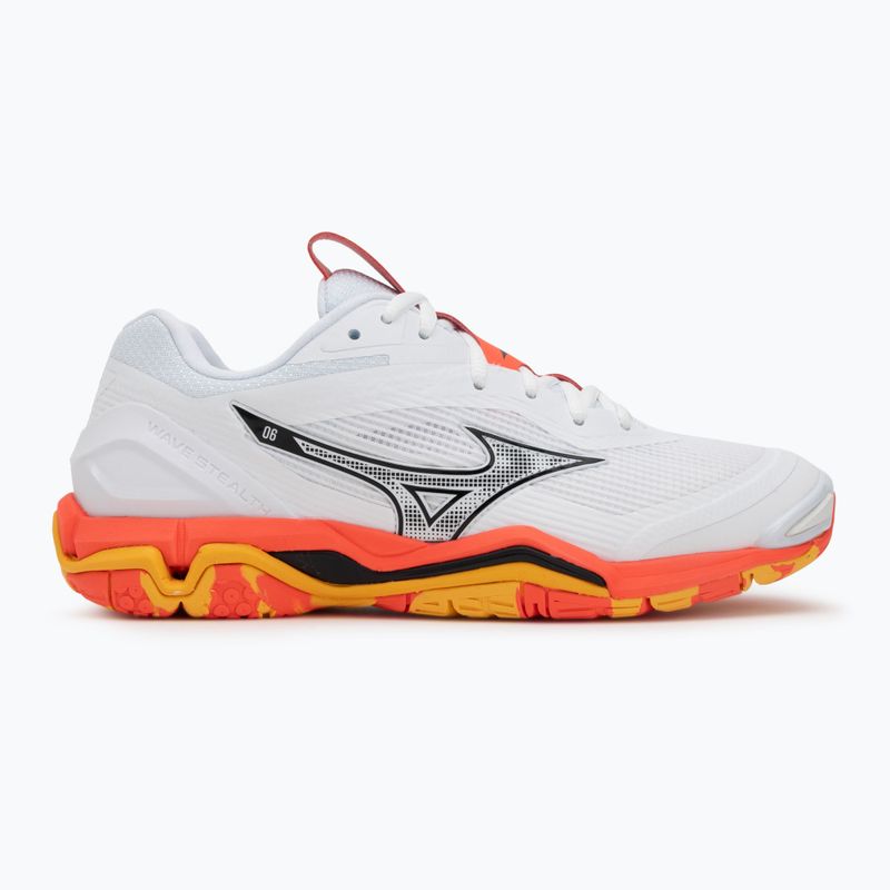 Încălțăminte de handbal Mizuno Wave Stealth 6 white/fiery coral 2/citrus 2