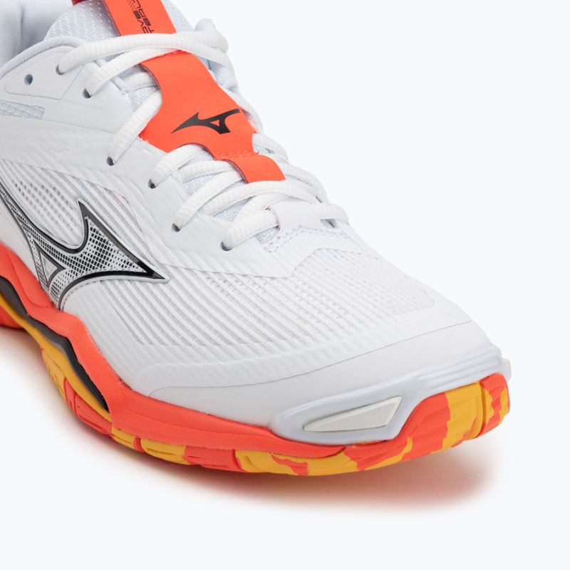 Încălțăminte de handbal Mizuno Wave Stealth 6 white/fiery coral 2/citrus 7