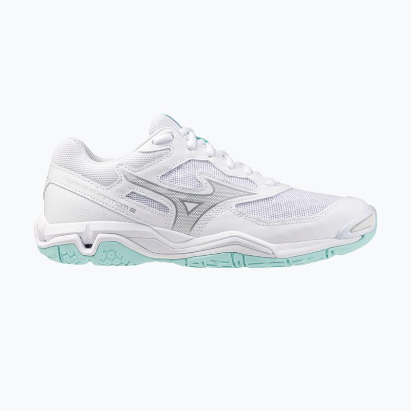 Încălțăminte de handbal pentru femei Mizuno Wave Phantom 3 white/blue tint