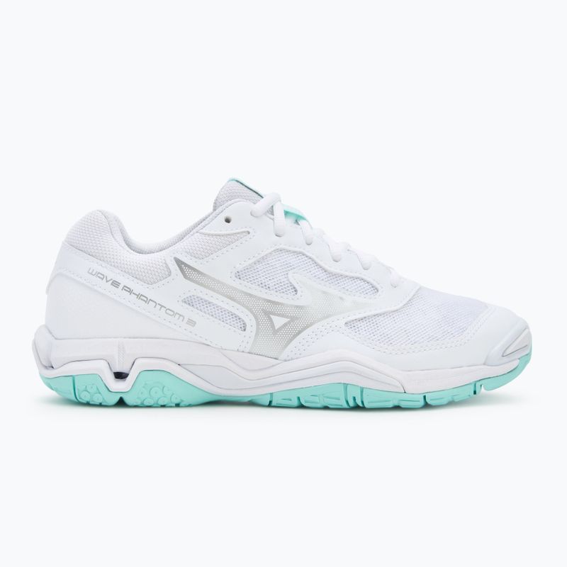 Încălțăminte de handbal pentru femei Mizuno Wave Phantom 3 white/blue tint 2